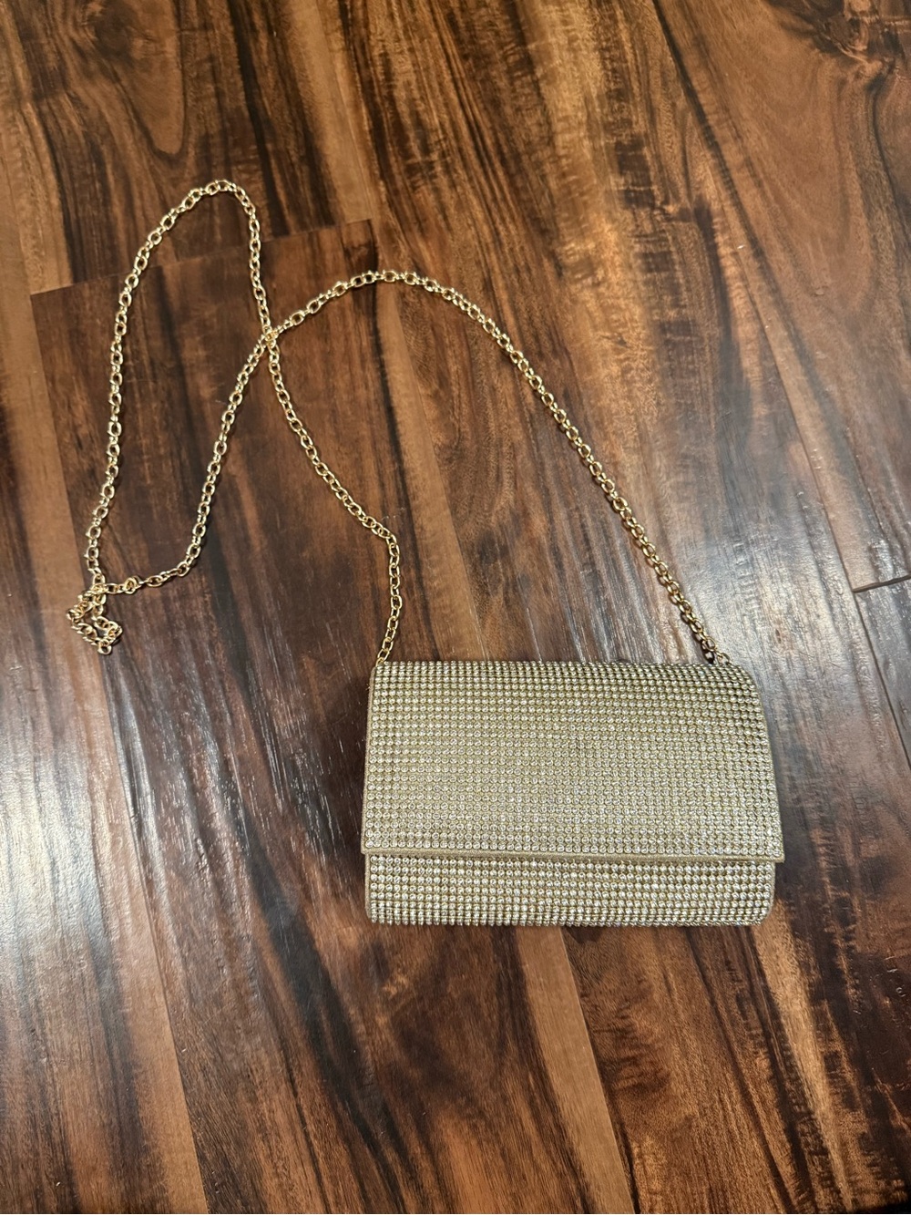 Jessica McClintock Gold Crystal-Embellished Evening Clutch - Picture 4 of 6